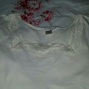 Black & Ivory Lace Trim Tanks